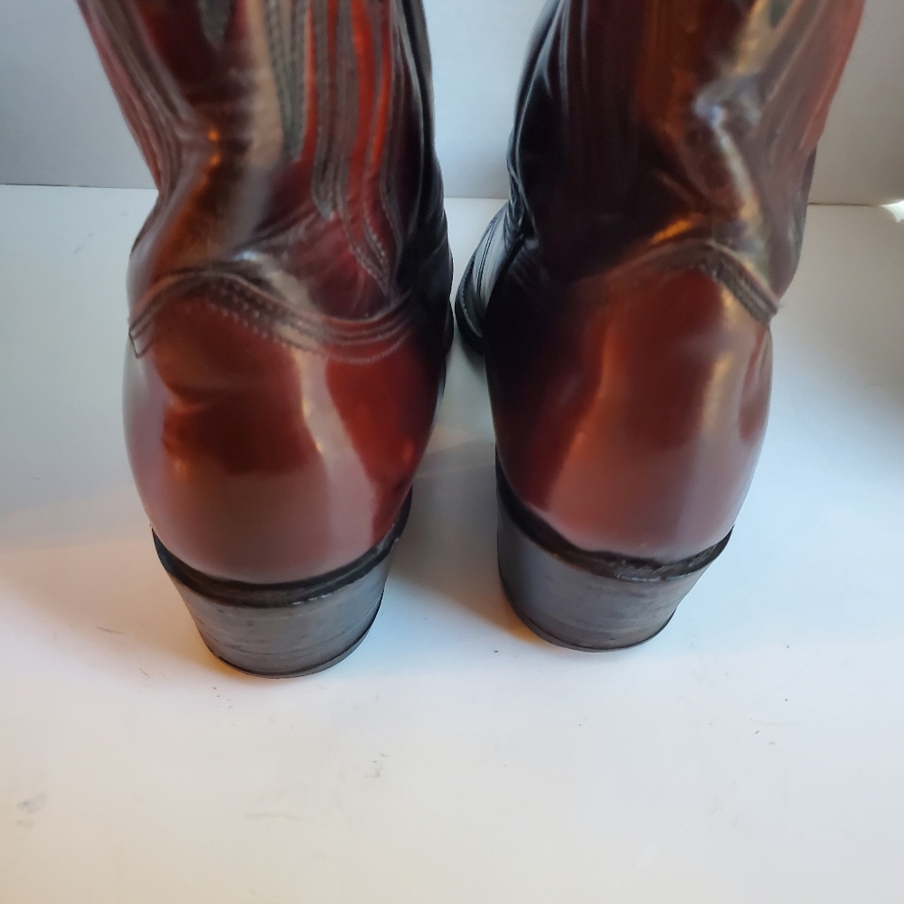 TEXAS WESTERN COWBOY BOOTS BROWN USA SIZE 9EE M-70 - Picture 8 of 16